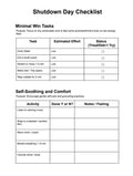 Shutdown Day Checklist