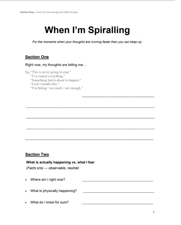 When I’m Spiralling